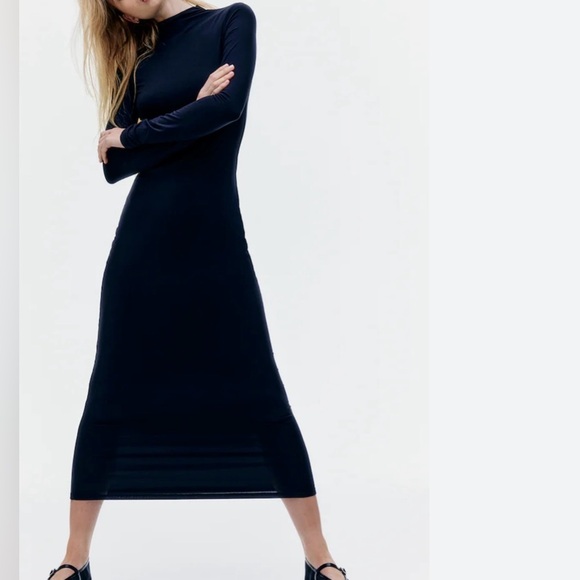 H&M Dresses & Skirts - H&M NWT Black Mock Neck Long Sleeve Dress
